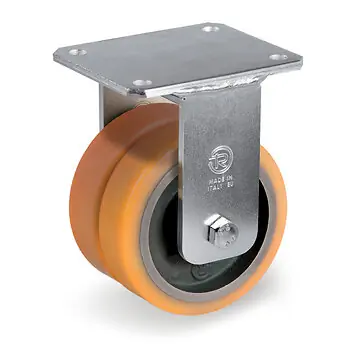 Premium XL-Doppel-Bockrollen mit Polyurethanrädern und Präzisions-Kugelllager