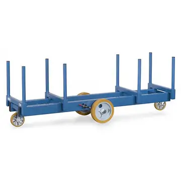 Langmaterial-Wagen bis 3000 kg, mit Rungen 500 mm lang