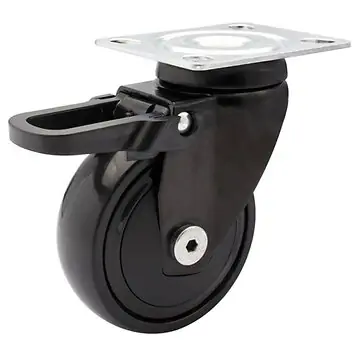 BLACK MAGIC Design-Lenkrollen mit Radfeststeller und Gleitlager