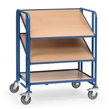 Eurokasten-Wagen mit 3 Holzplatten