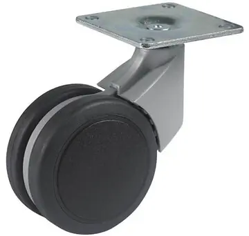 Design-Rolle mit Platte, mit WEICHER Lauffläche