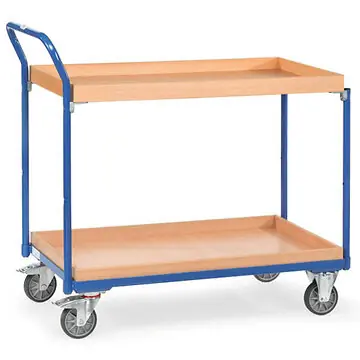 Leichte Tischwagen mit 2 Kästen aus Holz 300 kg