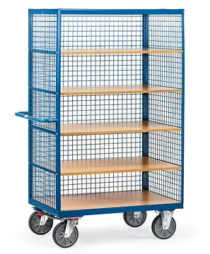 Kastenwagen ohne Türen mit Zentralbremssystem Total-STOPP