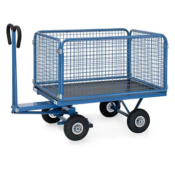 Handpritschenwagen mit Drahtgitterwänden 600mm hoch