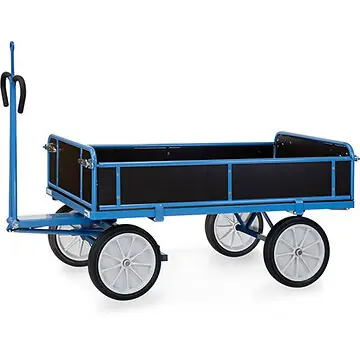 Handpritschenwagen mit Bordwänden 250/325mm hoch, 3 Seiten abklappbar, mit Zugöse